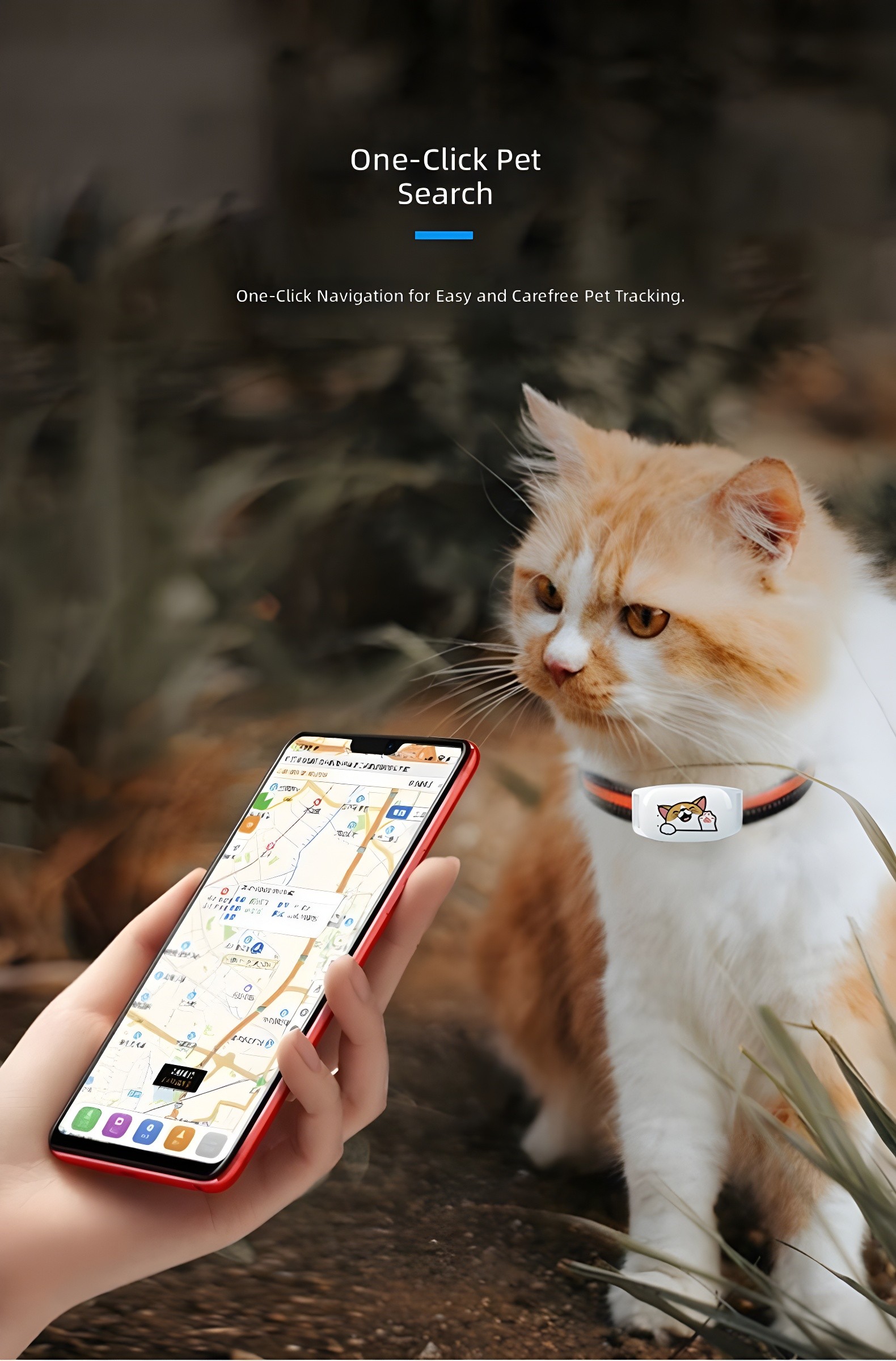 Stylized illustration of cat and dog in urban setting, emphasizing companionship and security